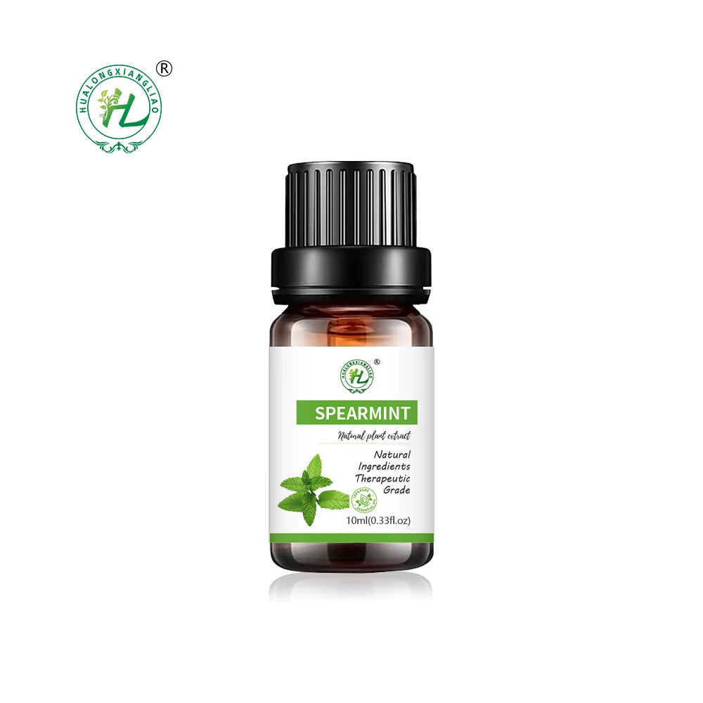 Organic Spearmint (Green Mint) Essential Oil for Hair Face Diffuser - 100% Pure Natural Plant Extract Steam Distilled | 10mL