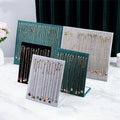 Wholesale Boutique Flat Velvet Necklace Jewelry Display Tray Stand Black Grey and Black for Shop