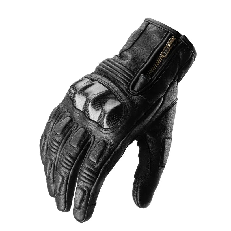 ROCKBROS Biker Glove Motorcycle Leather Winter Touch Screen Motorcycle Gloves Outdoor Waterproof Racing Gloves