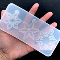 Multi-style Snowflake Hole Eco-Friendly Silicone Molds Pendant Epoxy Resin Mold Christmas Tree Hanging Decoration DIY OPP Bag