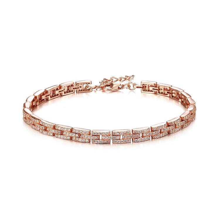 Gold Plated Sterling Silver 925 Bracelet Jewelry Adjustable Woman Zircon Bracelets