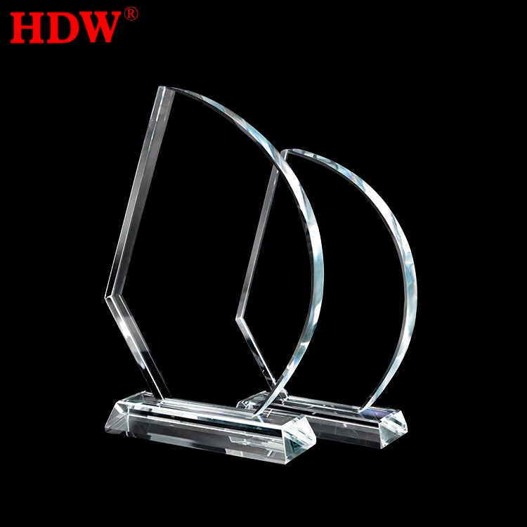 Factory Wholesale Blank Glass Crystal Plaque Trophy Award Custom Clear Crystal Trophies Medals Plaques