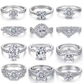 Women's Stylish Vintage 925 Sterling Silver Ring  Engagement Party Jewelry-Wholesale