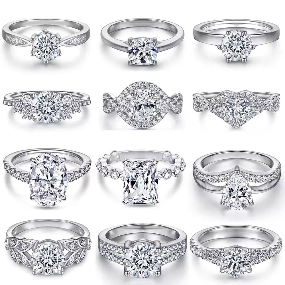 Women's Stylish Vintage 925 Sterling Silver Ring  Engagement Party Jewelry-Wholesale