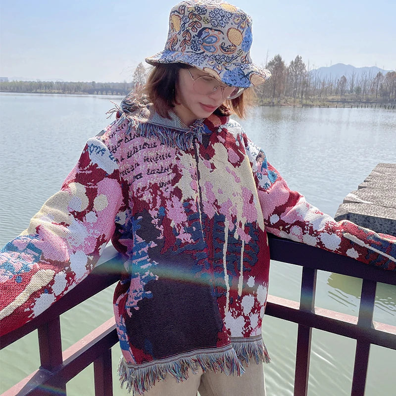 Custom Street Style Tapestry Hoodie Suitable for All Seasons Men's Hoodies