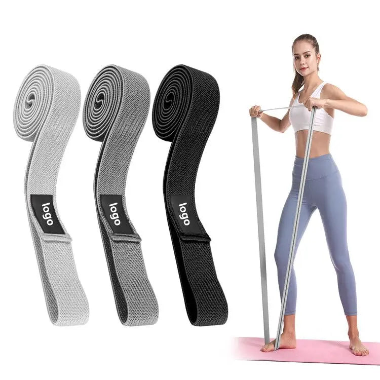 Ks-1011-11# Customized  Hot Sale Hip and Leg Fabric Pull up Assisted Long Resistance Loop Bands Set