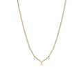 LOZRUNVE Fashion Jewelry Wholesale Small Curb Chain Diamond CZ Dangle Charm Necklace Gold Plated