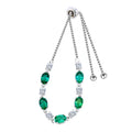 Starsgem 2020 Fashion Silver Bracelet Jewelry Lab Emerald Silver Bracelet Jewelry