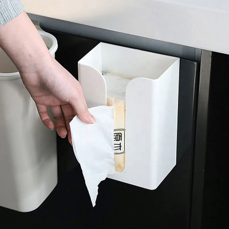 Multifunctional Kitchen Office Toilet Tissue Box Wall-mounted Tissue Holder Creative Simple Plastic Seamless Paper Box