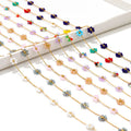 Colorful Beach 24 26 28 30 32 Inches Belly Chain Stainless Steel Daisy Flower Charm Chain Belly Jewelry Accessories for Women