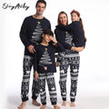 RTS 2023 Christmas Tree Printing Sleepwear Long Sleeve Couple Pajamas Family Loungewear Christmas Pyjamas Family