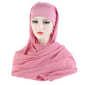 New Pearl Chiffon Scarf Tied With Milk Silk Scarf Malaysia Fashion Cross-border Scarf Wholesale Indonesia