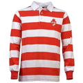 Japan 1932 Vintage Rugby Shirt Super Heavy Weight Red and White Striped Rugby Jersey With Embroidered Cherry Blossoms