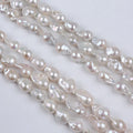Wholesale Zhuji Brand Natural White Baroque Shape Freshwater Pearl Strands AA Grade 36cm Length China Zhejiang Third Party