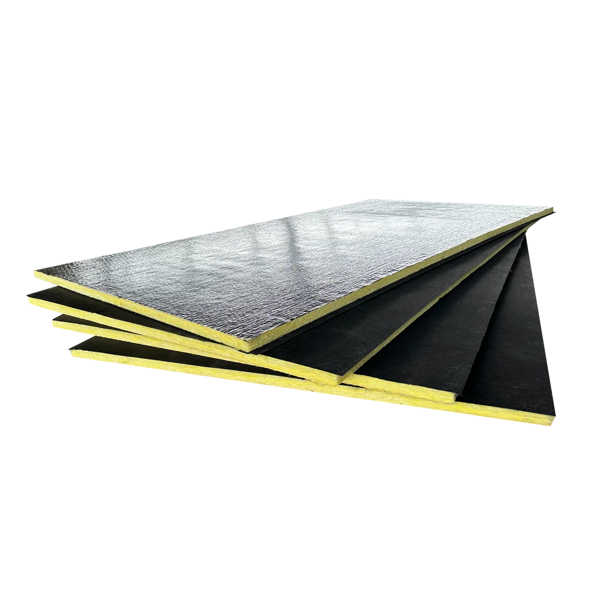 Good Quality Black Fiber Glass Mat Foil Fiberglass Glass Wool Duct Board for HVAC Insulation and Acoustic Duct System