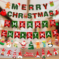 Wholesale Christmas Party Decorations Paper Banner Christmas Flag Hanging Decoration Felt Christmas Tree Pendants String Flag