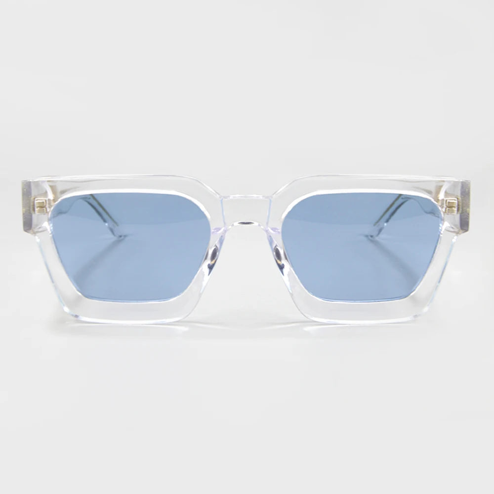Wholesale Trendy Acetate Sunglasses Thick Square Frame Blue/Gold/Red/Yellow UV400 Protection Polarized Lenses for Unisex Eyewear