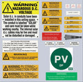 AS/NZS 5033:2021 Compliant Solar PV Label Kit for Australia Standard SAA Approved Warning Signs