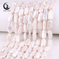 Wholesale 10x19mm 4A Rectangle Cultured Freshwater Pearl Beads Baroque Loose Pearls for Jewelry Making Natural Pearl Beads