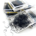 Pointy Base Premade Volume Fans Russian Wispy 10d 0.05 d Curl 500 1000 Short Stem Pro Made Eyelashes Loose Fans Promade Lashes