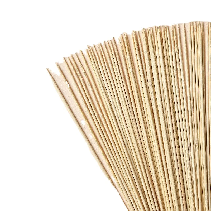 Factory Customized Disposable Bamboo BBQ Skewers 2mm Diameter 35cm Long Easily Cleaned Tools