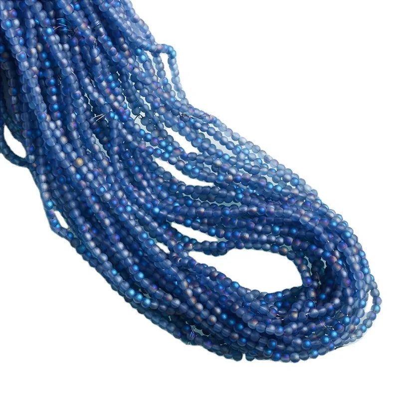 2mm Round Beads Mixed Color Plated Small Gold Round Beads for Glass Beads Jewelry Making