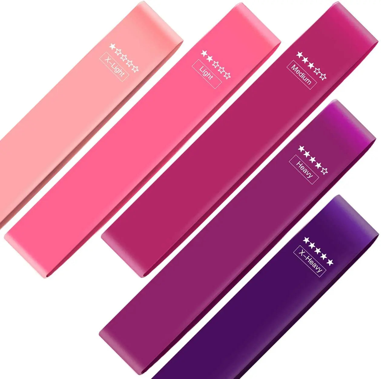 Popular Pink Design Home Fitness Stretching Strength Training Women Mini Legs and Butt Resistance Loop Workout Bands Set of 5