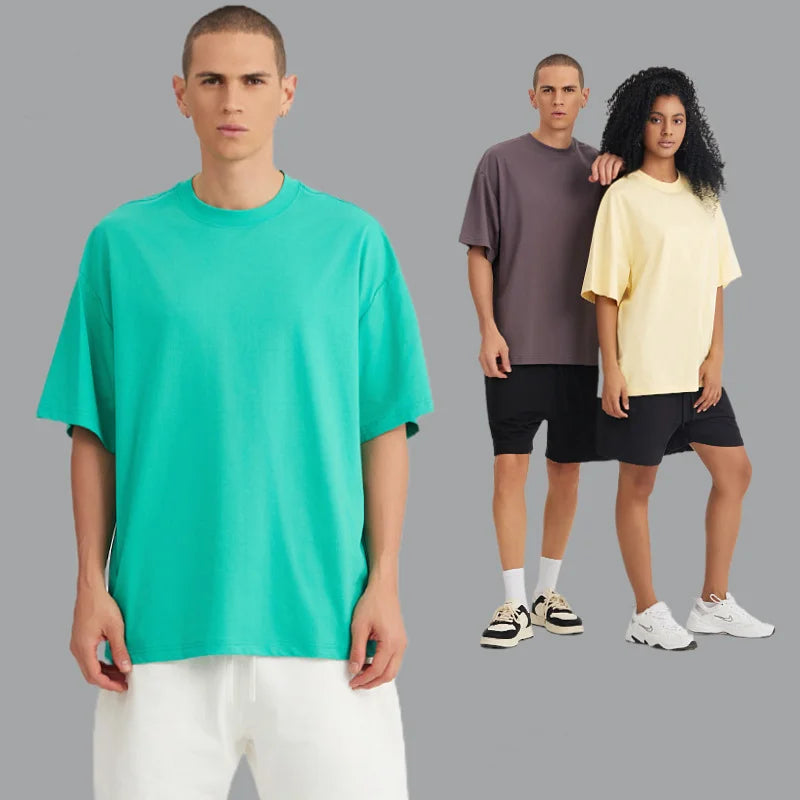 High Quality Unisex Men's Oversized T-Shirt Black Cotton Streetwear Custom Screen Print Graphic Design 100% Cotton Plain Style