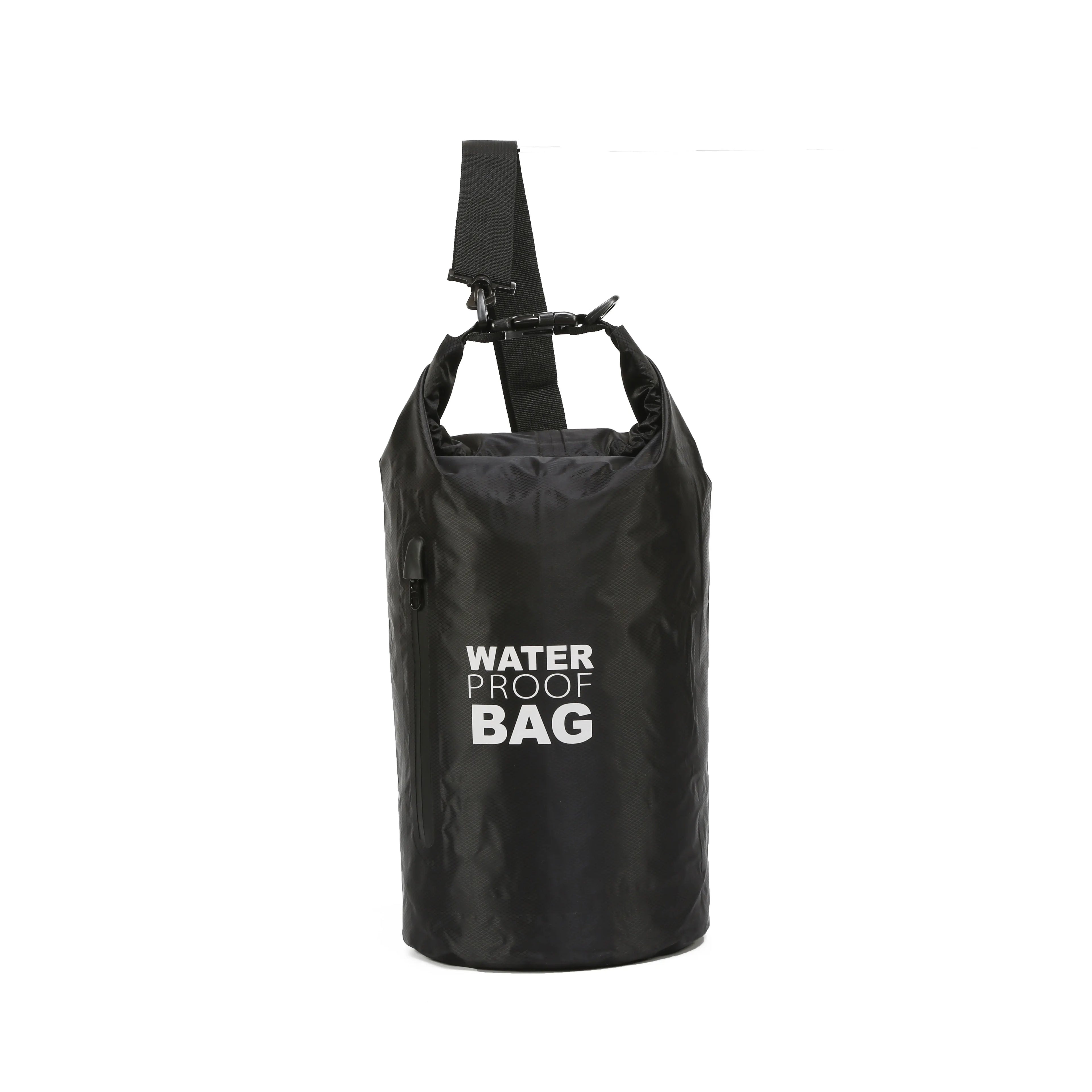 Hot Sale Black 500D PVC High Quality Durable Material Portable 5L/10L Waterproof Mobile Phone Dry Bags for Camping & Hiking