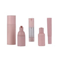 Luxury Custom Pink Foam Flip Cap Lotion Pump PET Plastic Tube and Bottle Set for Skin Care Serum Face Masks Cosmetic Packaging