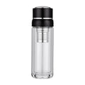 2024 High Quality Custom Capacity Premium Transparent Glass Water Bottle with Strae 350ml