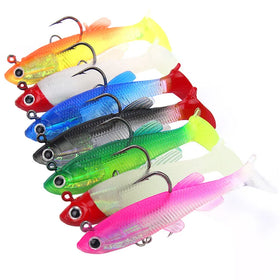 SNEDA T-tail Lead Head Fishing Lure With Sharp-hook 8cm 12.5g Soft Bionic Shad Bait Wholesale De Pesca
