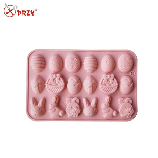 5 Hole/6 Hole/18 Hole Easter Bunny /dinosaur Egg Handmade Soap Silicone Mold Festival Mold