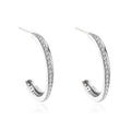 925 Sterling Silver Geometric Circle Ring and Stud Earrings Set Full Diamond Fashion with Trendy Temperament Fine Jewelry