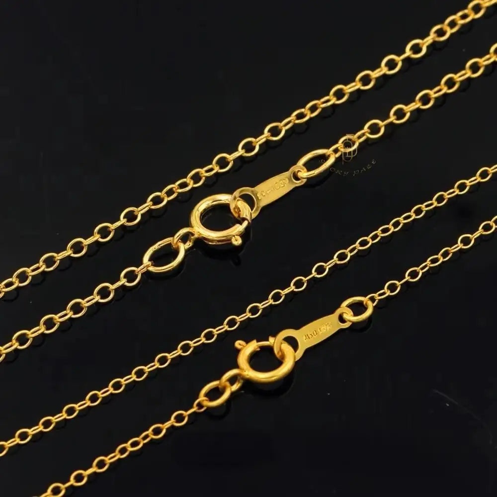 GP 1.17m 1.3mm 1.7mm Width Round Cable Chain Necklace 14K Gold Filled Permanent Jewelry Finished Chain Necklaces for Women Girls