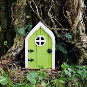 Fairy Story Scene Wooden Elf Door Hand Painted for Tree Sculpture Garden Miniatures Dollhouse Multicolor Decor