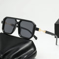 New European American Retro Unisex Sunglasses Customized Logo Double Beam Pilot Frame UV400 Optical Lenses Comfortable Feature
