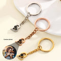 Personalized Keychain Customized Photo Projection Keyring I Love You 100 Languages Heart Projection Keychain for Mother's Day