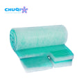 Flame Retardant 600g Paint Spray Booth Floor Filter Roll Green and White Fiberglass Filter Roll G3 G4 99.995%  Porosity Filter