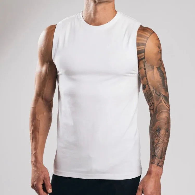 Top Selling Men's Tank Tops Custom Logo Ribbed Vest for Summer Workout Gym Athletic Stringer Top Hip Hop Style Knitted Weaving