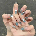 Wholesale Ballerina love Rhinestone Nail Tip Customize Fake Nail French Artificial Fingernails Diamond Press on False Nails