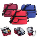 Custom Logo Insulated Cooler Tote Bag with Zipper 20L Capacity Shoulder Delivery Insulated Lunch Bag