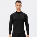 Wholesale 90% Polyester 10% Spandex Running Shirts Gym Workout t Shirts Quick Dry Fitness Stand-up Compression t Shirt for Men