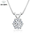 Six Claws Moissanite Pendant Necklace R.GEM Custom 1CT Classical Women's Jewelry 925 Silver Rhodinum Plating Free Certificate