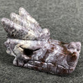 HY 2.5 Inches Natural Variety of Crystals Dragon Skulls Natural Gemstone Obsidian Opal Dragon Skulls for Home Decoration