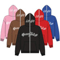Y2K Men's Pullover Autumn Full Face Zip Hoodie with Custom Logo Terry Fabric Breathable & Eco-Friendly Hip Hop Sweatshirt