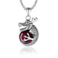 Luxury Wholesale Ruby Men Jewelry Agate Casting Stainless Steel Dragon Pendants for Women Men