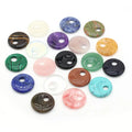 Natural Gemstone for Jewelry Making 30MM Cion Shape Natural Stone Crystal With 12mm Hole Charms Pendant