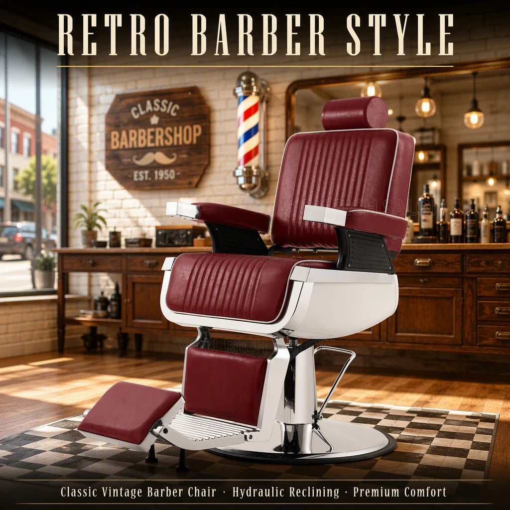 Wholesale Hydraulic Steel Barber Chair High Quality Modern Design Heavy Duty Commercial Salon Equipment for Barbershop