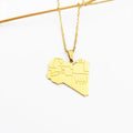 Best Selling Product Libya Country Map Necklace Mens Necklaces Engrave Channel Necklace Women Custom Jewelry